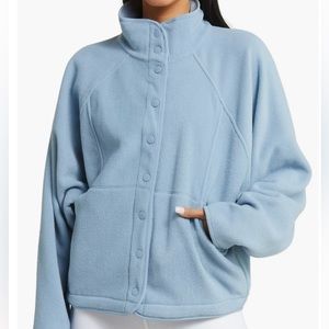 Outdoor voices rec fleece snap jacket